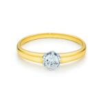 SAVICKI Inel de logodnă SAVICKI: aur bicolor, cu diamant - savicki - 5 859,00 RON
