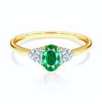 SAVICKI Inel de logodnă SAVICKI: aur, smarald, diamante - savicki - 7 989,00 RON