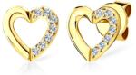 SAVICKI Cercei inimi SAVICKI: aur, diamante - savicki - 2 570,00 RON