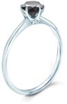 SAVICKI Inel de logodnă The Journey: aur alb, diamant negru - savicki - 6 850,00 RON