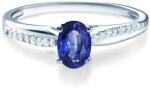 SAVICKI Inel de logodnă SAVICKI: aur alb, safir albastru, diamante - savicki - 7 280,00 RON