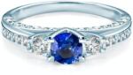 SAVICKI Inel Heart of the Ocean: aur alb, safir albastru - savicki - 7 544,00 RON