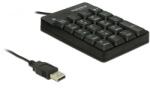 Delock USB numerikus billentyűzet 19 billentyűvel (fekete) (12481)