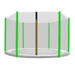AGA Külső védőháló 430 cm átmérőjű trambulinhoz 6 rudas AGA - Fekete/Világos zöld (k11179)