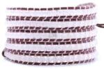  Bratara 5 wrap Cuart Cherry rotund 5 mm si snur maro