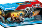 Playmobil Barca Politiei Si Hot Cu Barca Rapida (70782)
