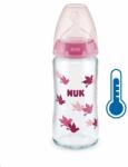 Nuk Üveg cumisüveg széles nyakkal NUK FC hőmérséklet-jelzővel 240 ml rózsaszín - babyboxstore