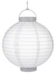  Lampion felakasztható, kerti, papírból, kör alakú, LED diódával, 30cm (LAM009)