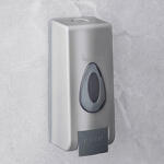 deLight Falra szerelhető, kézzel működtethető szappanadagoló (350 ml) ezüst (51119B)