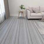 vidaXL Plăci pardoseală autoadezive 55 buc. gri deschis PVC 5, 11 m2 (324646)