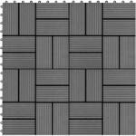 vidaXL Plăci de podea, 11 buc. , gri, 30 x 30 cm, 1 mp, WPC (45030)