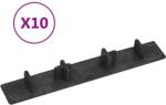 vidaXL Capace de capăt pardoseală terasă, 10 buc. , negru, plastic (149003)