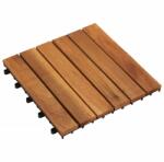 vidaXL Set de 10 plăci din acacia 30 x 30 cm, model vertical (41584)