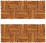 vidaXL Set dale din lemn de salcâm cu model vertical 30 x 30 cm, 20 buc (271790)