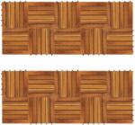 vidaXL Set dale din lemn de salcâm cu model vertical 30 x 30 cm, 20 buc (271790)
