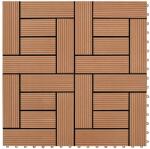 vidaXL Set de 11 bucăți de plăci 30 x 30 cm din WPC 1 mp, maro (41550)
