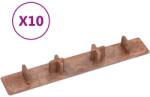 vidaXL Capace de capăt pardoseală terasă, 10 buc. , maro, plastic (149002)