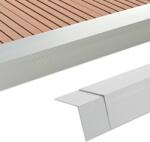 vidaXL Margini cornier pentru podea 5 buc. argintiu 170 cm aluminiu (45017)