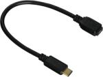 Hama Cablu de date Hama 00135718, USB-C - microUSB, 0.15m, Black (00135718)