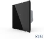 LIVOLO Intrerupator Cap scara / Cruce Wireless cu Touch Livolo din Sticla, Serie Noua - culoare negru