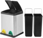 Jago Szemeteskuka pedálos rozsdamentes acél 16 L (HM30700)