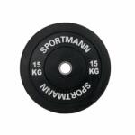 Sportmann Тежест Каучукова броня sportmann - 15 кг / 51 мм - черна