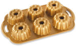 Nordic Ware Formă pentru tort ANNIVERSARY BUNDLETTE BUNDT, pentru 6 prăjituri minibundt, aurii, Nordic Ware (86277)
