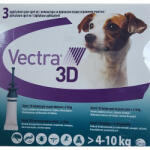 Ceva Nou Deparazitare externa pentru caini VECTRA 3D DOG 4 - 10 KG - set 3 pipete