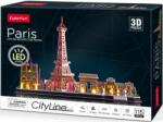 CubicFun 3D City Line - Párizs LED világítással 115 db-os (L525)