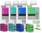 SOMOSTEL Incarcator de retea SOMOSTEL INDOOR PHONE CHARGER 2A + CABLE TYPE MICRO GREEN COLOR (SMS-A53 micro zielona) - vexio