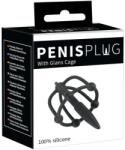  Penisplug - szilikon makk ketrec húgycsőkúppal (fekete)