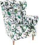 Mobikon Fotoliu tapiterie textil alb verde Charlot 86x72x105 cm (0000149736)