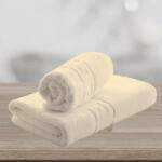 Ralex Pucioasa Set 2 prosoape baie 70x140 cm si 50x90 cm Bumbac 100%, Greek Border 500 grame/mp, Crem Prosop