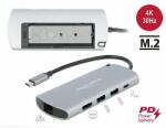 Delock USB Type-C dokkoló állomás M. 2 nyílással - 4K HDMI / USB / LAN / PD 3.0 (87767)