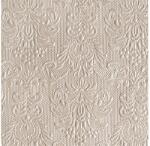 AMBIENTE Szalvéta 25x25cm 15db/csomag dombornyomott Elegance gyöngyház taupe (AMB.12506923)
