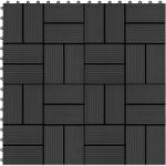 vidaXL Plăci de pardoseală, 22 buc. , negru, 30 x 30 cm, WPC, 2 mp (277808)