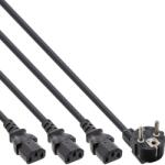 InLine Cablu alimentare Y Schuko la 3 x C13 1m Negru, InLine 16657G (IL16657G)