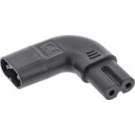 InLine Adaptor de alimentare IEC 60320 C7 la C8 unghi 90 grade stanga/dreapta, InLine 16723I (IL16723I)