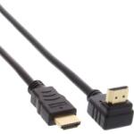 InLine Cablu HDMI 4K2K T-T unghi 90 grade 0.3m Negru, InLine 17033V (IL17033V)