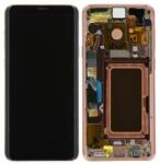 Samsung GH97-21691E Gyári Samsung Galaxy S9 Plus G965F arany LCD kijelző érintővel kerettel előlap (GH97-21691E)