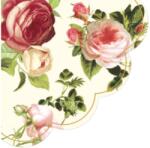 AMBIENTE Szalvéta 32cm háromszög 12db/csomag Rosalia, Rózsa (P.W.SDR192011)