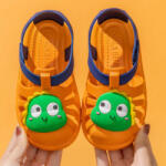 SuperBebeShop Papuci portocalii tip sandaluta din cauciuc pentru copii - Dino