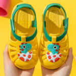 SuperBebeShop Papuci galbeni tip sandaluta din cauciuc pentru copii - Dino baby