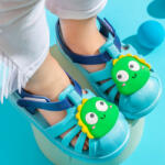 SuperBebeShop Papuci bleu tip sandaluta din cauciuc pentru copii - Dino