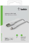 Belkin Cablu Date Lightning Cable 1m, coated, mfi cert, white (CAA002bt1MWH)