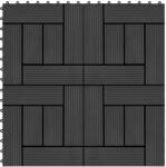 vidaXL Plăci de pardoseală, 22 buc. , negru, 30 x 30 cm, WPC, 2 mp (277803)