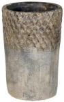 Clayre & Eef Ghiveci de flori din ceramica gri maro 12x19 cm (6TE0365S)