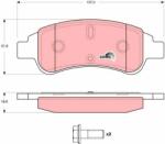TRW set placute frana, frana disc TRW COTEC GDB1623 (GDB1623)