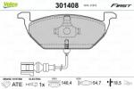 VALEO set placute frana, frana disc VALEO ESSENTIAL 301408 (301408)