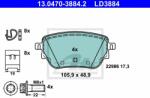 ATE set placute frana, frana disc ATE Ceramic 13.0470-3884.2 (13.0470-3884.2)
